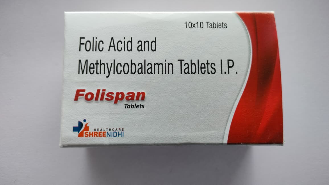 Folispan Tablet - Folic Acid and Methylcobalamin Tablets